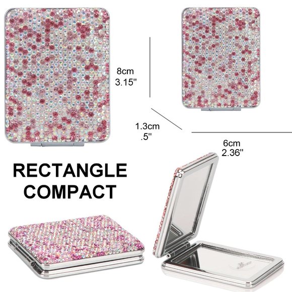 NWT Sparkling Crystal Rhinestone Bling Pink Stocking Stuffers Makeup Bru… - Picture 16 of 17